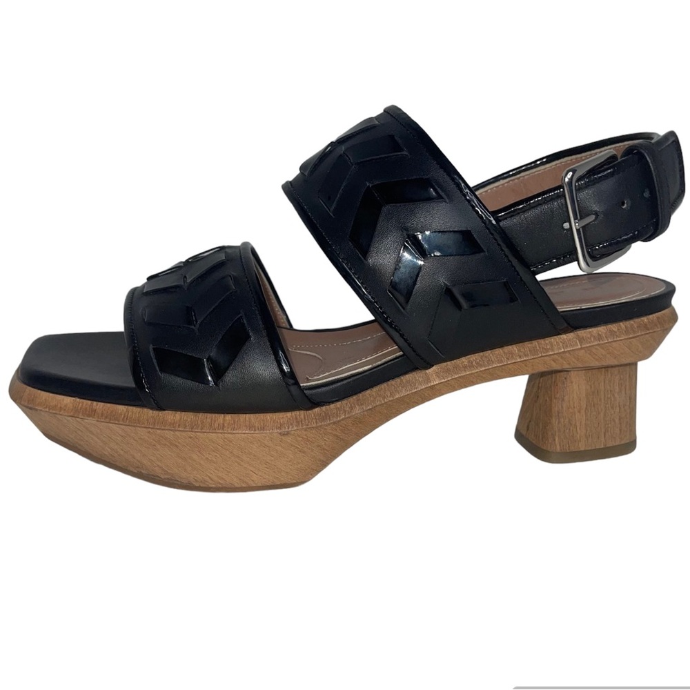 Marni Black Sandals with Chunky Wooden Heel